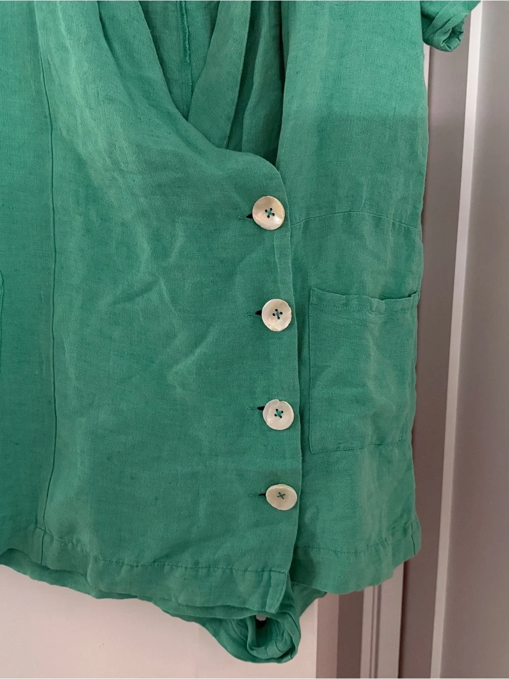Show Me Your Mumu Bicoastal Blazer Romper in Turquoise